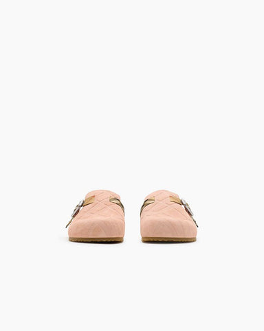 Check Pattern Suede Urchin Clogs
