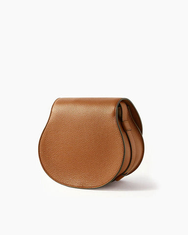 Vespera Mini Textured Leather Saddle Bag