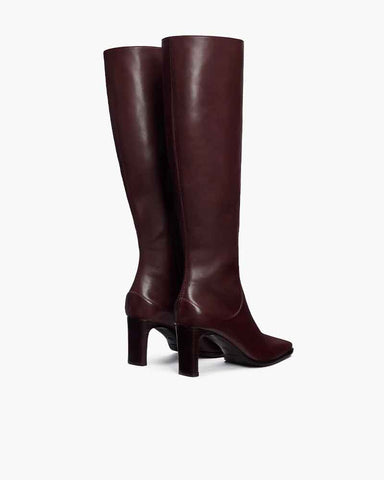 Women's Sleek Slim Heel Tall Boots