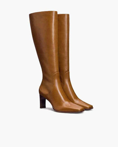 Women's Sleek Slim Heel Tall Boots