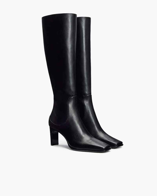 Women's Sleek Slim Heel Tall Boots