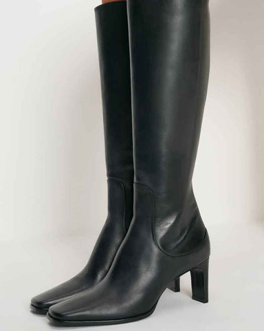 Women's Sleek Slim Heel Tall Boots