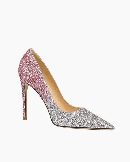 Sparkly Gradient Color Pumps Sequins 8 cm Stiletto Heels Pumps