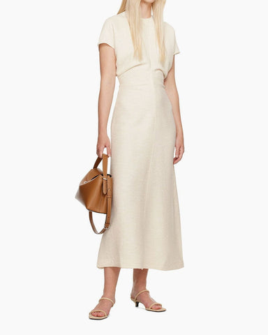 viscose maxi dress Banana Republic Women's Viscose-Linen Trapeze Bistre Brown Size S Designer couture for the modern woman. Printed Long Sleeve Viscose Maxi
