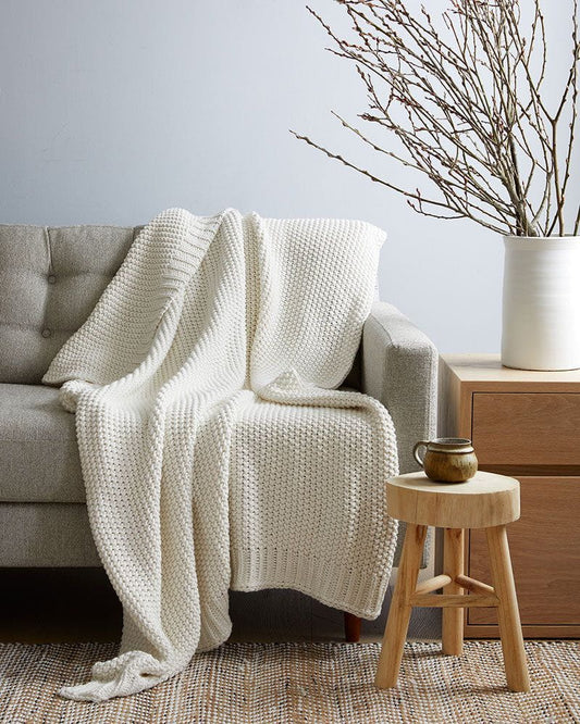 Cotton Fisherman Throw Blanket
