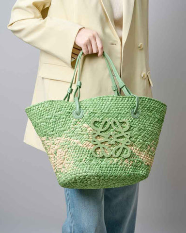 Large Handwoven Raffia Beach Tote Bag