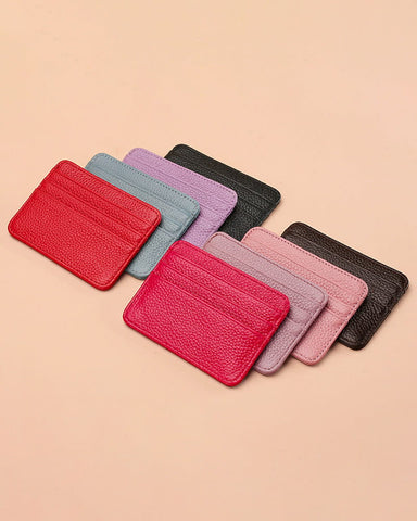 Slim Top Grain Leather Card Holder