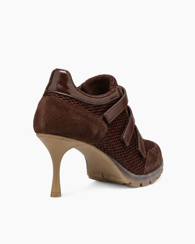 (Pre-sale) Breathable Mesh Triple-Strap Sneaker Heels