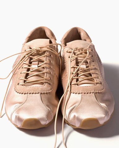 Women's Lightweight Soft Satin Lace-Up Sneakers