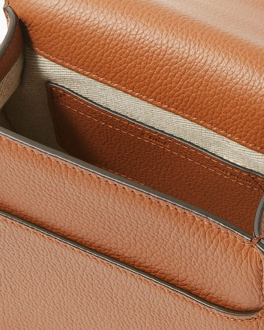 Vespera Mini Textured Leather Saddle Bag