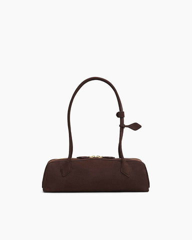Vespera Suede Calfskin Double Zip Tote Shoulder Bag