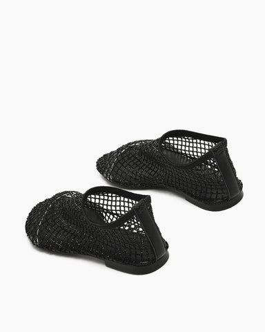 Women’s Rhinestone Mesh Ballet Flats