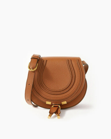 Vespera Mini Textured Leather Saddle Bag