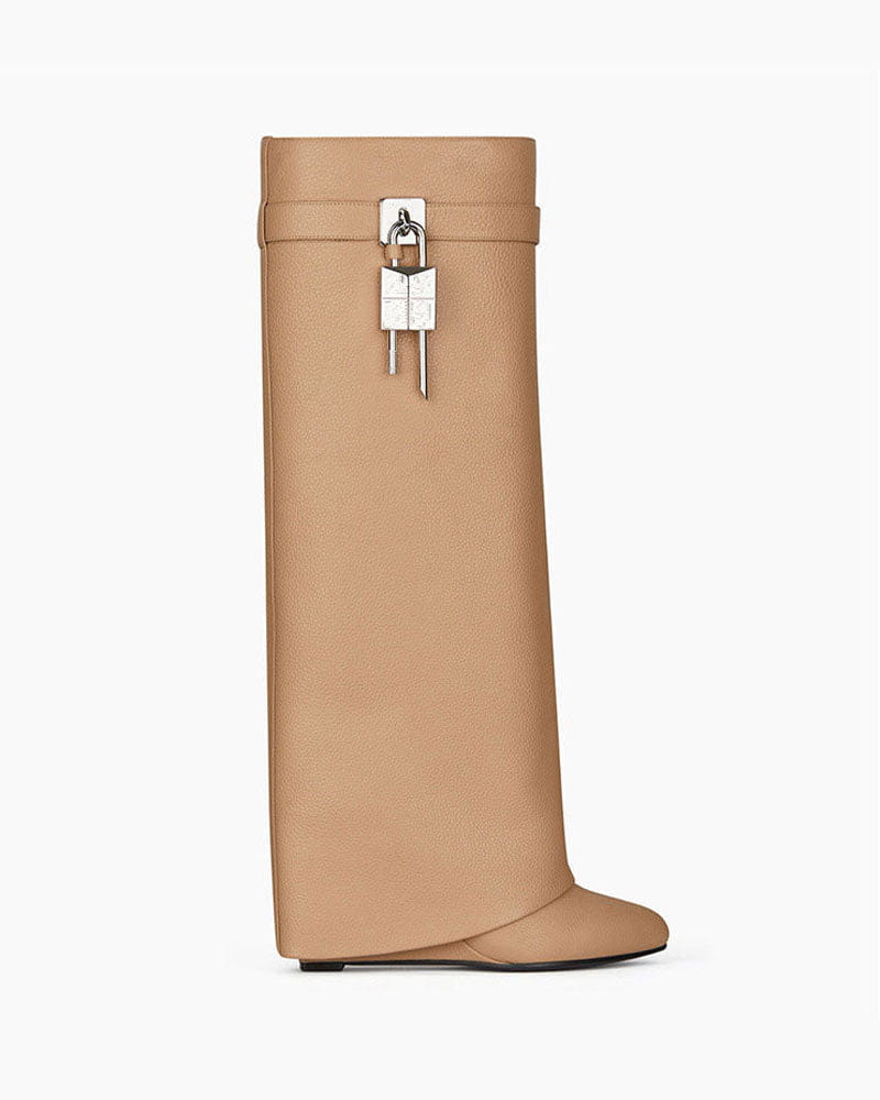 Women’s Midnight Padlock Wedge Boots