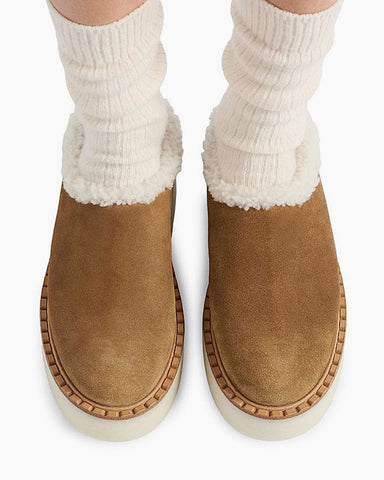 Women's Cozy Loft Suede Platform Slippers