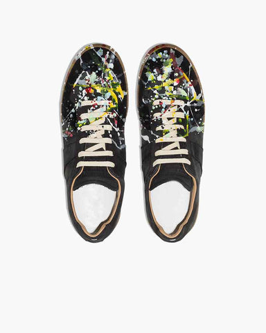 Men's Black Art Paint Runner Sneakers