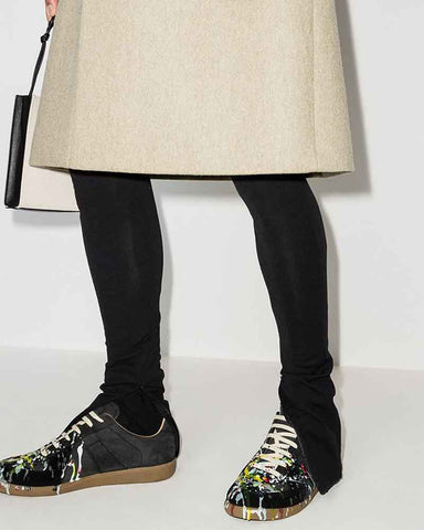 Men's Black Art Paint Runner Sneakers