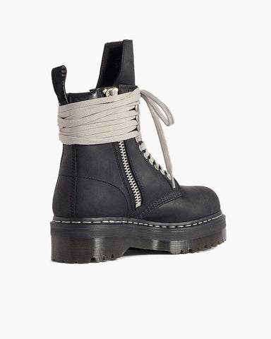 Men's Quad Sole Steel Toe Leather Boots with Wrap Around Laces