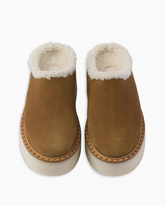Women's Cozy Loft Suede Platform Slippers