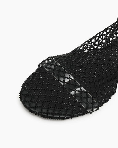 Women’s Rhinestone Mesh Ballet Flats
