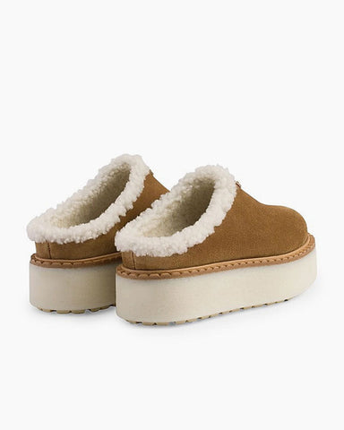 Women's Cozy Loft Suede Platform Slippers