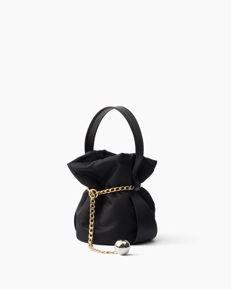 Mini Re-Nylon and Nappa Leather Bucket Bag