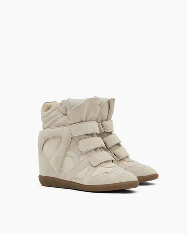 Bekett Suede and Leather High-Top Trainers