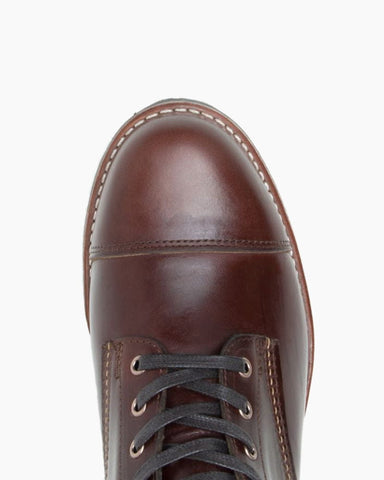 Men's Vintage Style Double-Stitched Cap-Toe Leather Boots