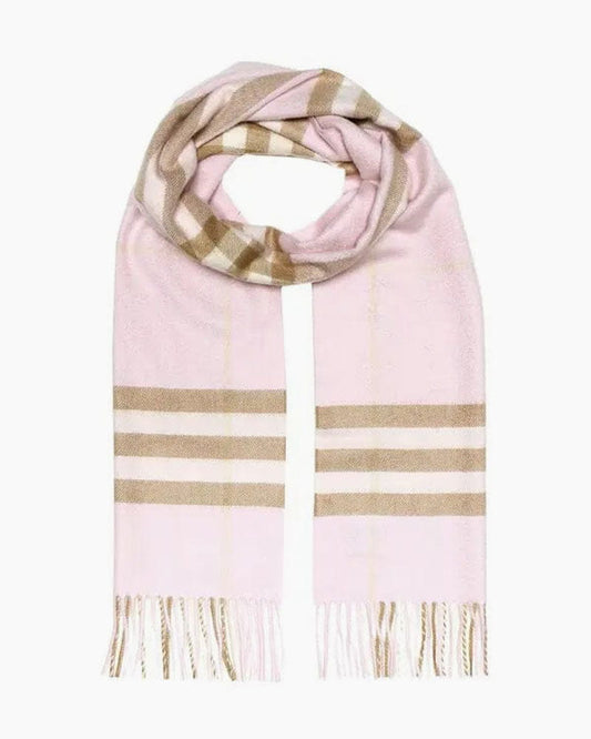 Soft Plaid Wool Shawl Winter Warmth