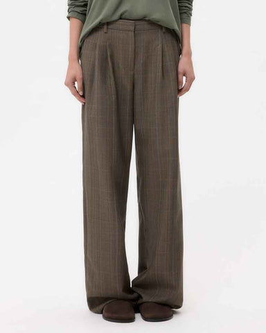 (Pre-sale) Women's Urban ChicMid-Rise Straight Leg Wool Trousers