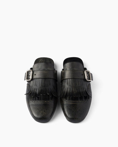 Women's Yeager Fringed Leather Mules