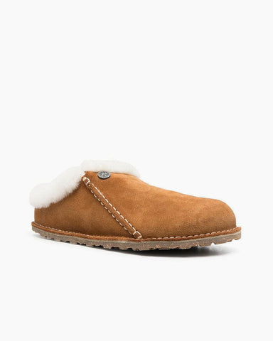 (Pre-sale) Women's Camel Brown Suede Leather Slippers