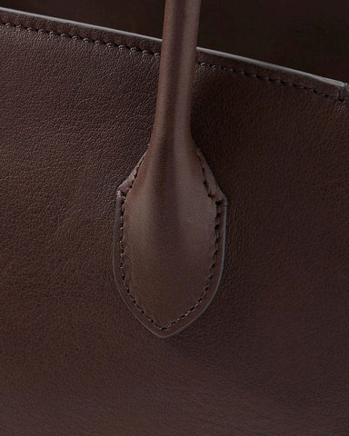 Brown Pure Line Leather Tote