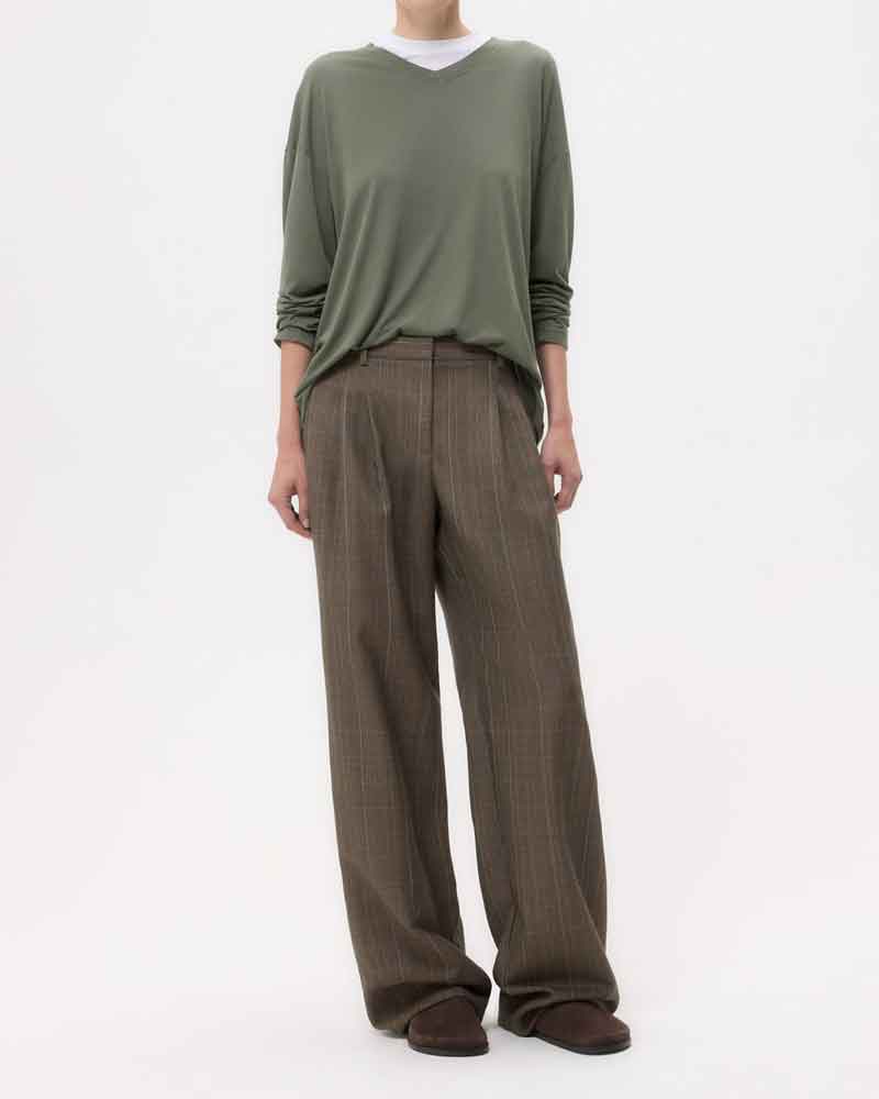 (Pre-sale) Women's Urban ChicMid-Rise Straight Leg Wool Trousers