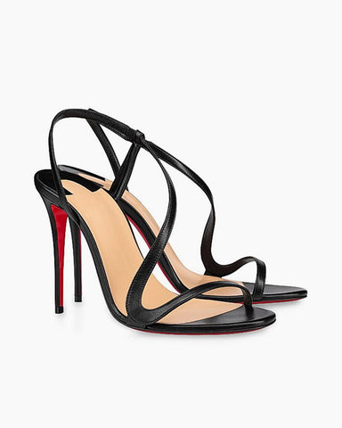 Women's Minimalist Noir Curve Stiletto Pumps