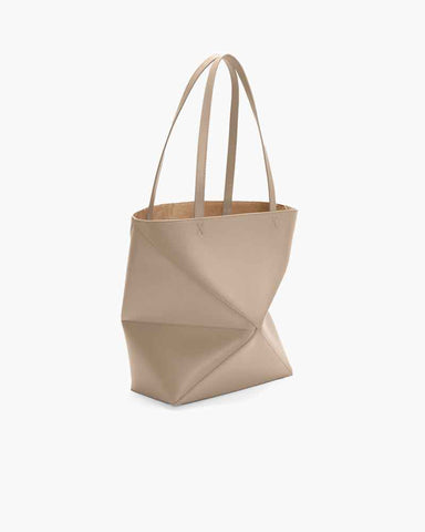 Genuine Leather Puzzle Fold Tote