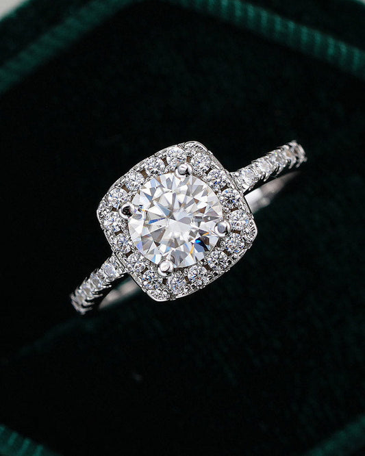 The Timeless 4-Prong Moissanite Silver Ring
