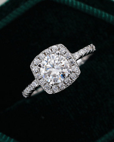 The Timeless 4-Prong Moissanite Silver Ring