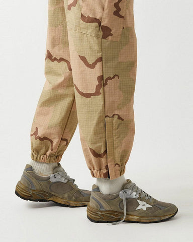 Hand-Finished Worn Look Mixed Material Sneakers