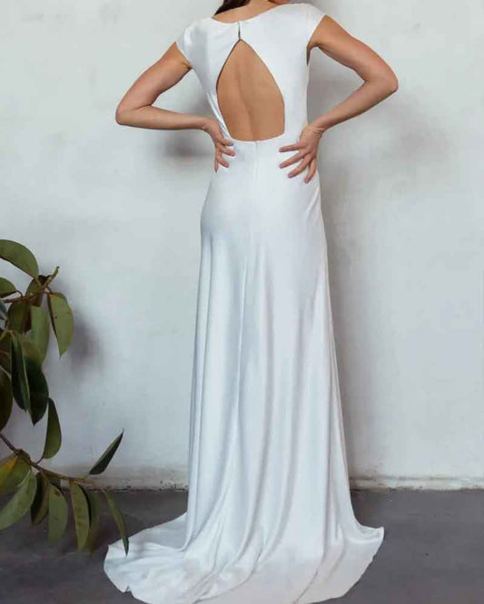 (Pre-sale)Women's Evening Sophisticated Empire Waist Satin Gown