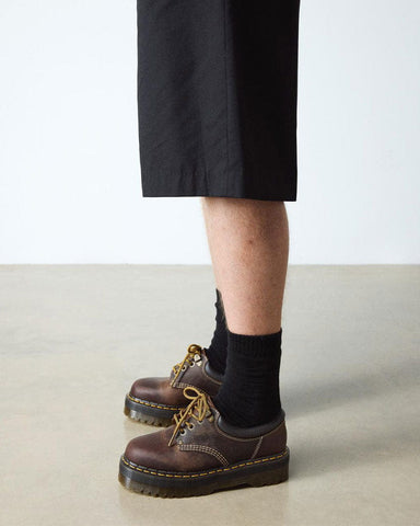 Women's Heavy Duty Brown Leather Platform Shoes