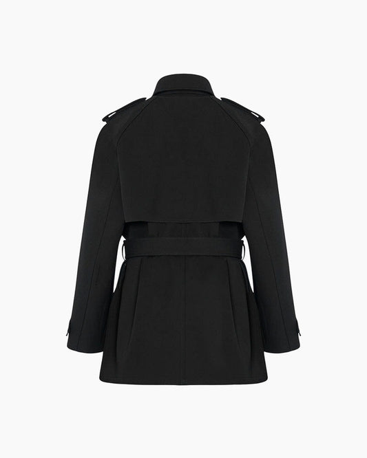 Women's Urban Chic Single-Breasted Virgin Wool Trench Coat