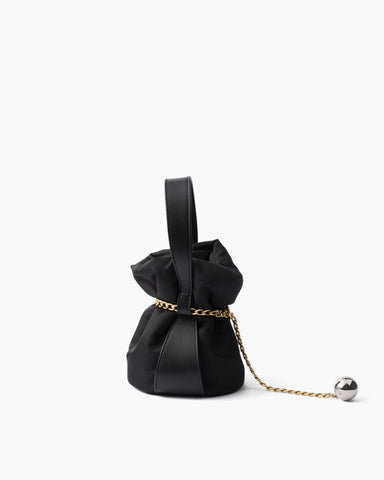 Mini Re-Nylon and Nappa Leather Bucket Bag