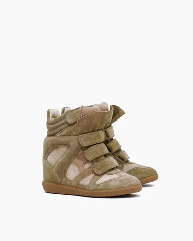 Bekett Suede and Leather High-Top Trainers