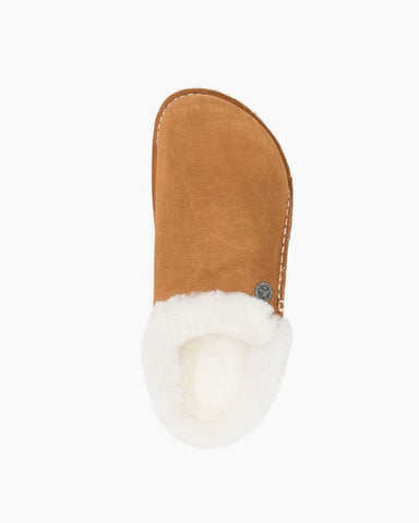 (Pre-sale) Women's Camel Brown Suede Leather Slippers