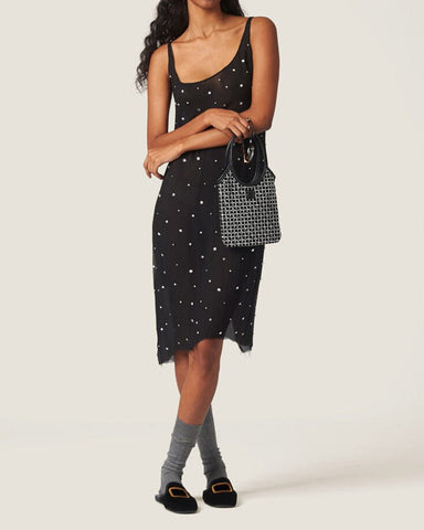 Satin Synthetic Crystal Fabric Handbag