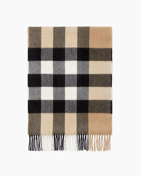 Soft Plaid Cashmere Shawl Classic Pattern
