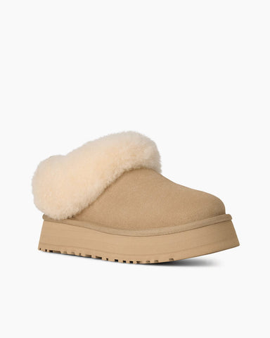 Women's U-Style Chestnut&Sand Suede Flats