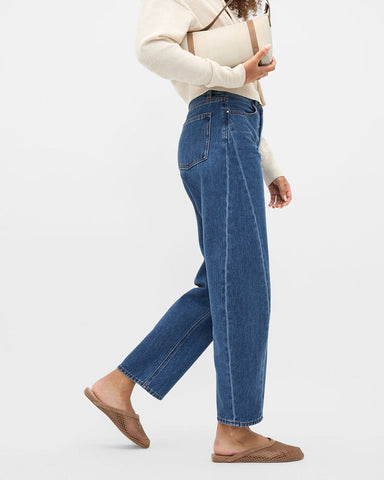 Women’s Mesh Vamp Leather-Trim Mule Flats
