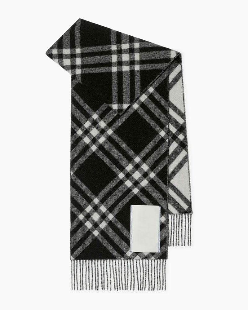 Soft Lambswool Plaid Scarf Winter Warmth